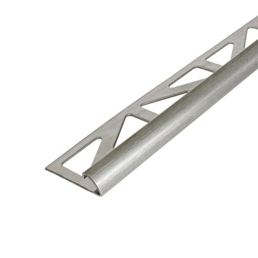 Viertelkreis-Abschlussprofil Edelstahl V2A gebürstet silber 8 mm 300 cm