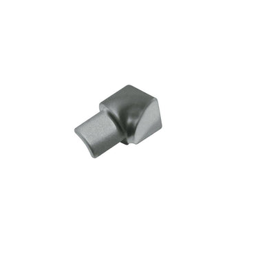 Innenecke für Viertelkreis-Abschlussprofil Aluminium pulverbeschichtet telegrau 2 matt (RAL 7046) 12,5 mm Blister 2 Stück