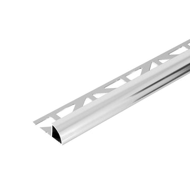 Viertelkreis-Abschlussprofil Aluminium hochglanzeloxiert silber 10 mm 250 cm