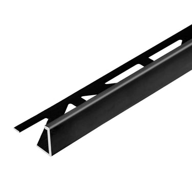 Winkelabschlussprofil Aluminium pulverbeschichtet schwarz matt RAL 9005, Höhe 8 mm, Länge 250 cm