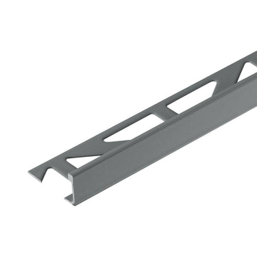 Winkelabschlussprofil Aluminium pulverbeschichtet basaltgrau matt (RAL 7012) 12,5 mm Länge 250 cm