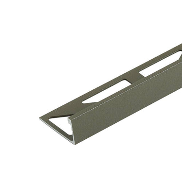 Winkelabschlussprofil Aluminium strukturbeschichtet braungrau (RAL 7013) 12,5 mm Länge 250 cm