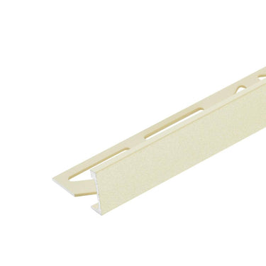 Winkelabschlussprofil Aluminium strukturbeschichtet cremeweiss (RAL 9001) 12,5 mm Länge 250 cm