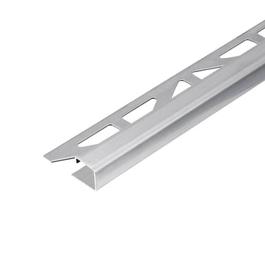 Quadratisches Abschlussprofil Edelstahl V2A gebürstet 7 mm, Länge 250 cm für Wand- und Bodenbeläge