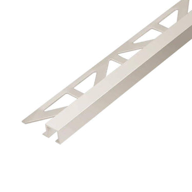 Quadratisches Abschlussprofil Aluminium pulverbeschichtet sand (RAL 0808005) 8 mm Länge 250 cm für Wand- und Bodenbeläge