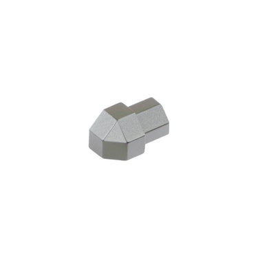 Aussenecke Aluminium pulverbeschichtet titan für Abschlussprofil mit 45°-Sichtkante 8 mm, Blister 2 Stück