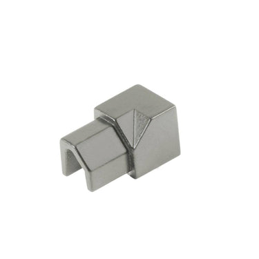 Innenecke für Diamond-Cut Abschlussprofil Aluminium pulverbeschichtet staubgrau matt (RAL 7037) 10 mm Blister 2 Stück