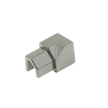 Innenecke für Diamond-Cut Abschlussprofil Aluminium pulverbeschichtet verkehrsgrau A matt (RAL 7042) 8 mm Blister 2 Stück