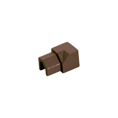 Innenecke für Diamond-Cut Abschlussprofil Aluminium strukturbeschichtet terrabraun (RAL 8028) 10 mm Blister 2 Stück