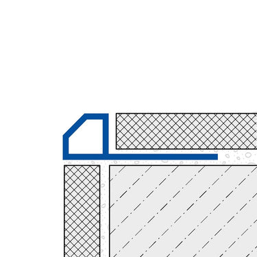 Diamond-Cut Abschlussprofil Aluminium pulverbeschichtet sand (RAL 0808005) 8 mm Länge 250 cm für Wand- und Bodenbeläge