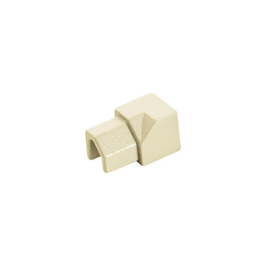 Innenecke für Diamond-Cut Abschlussprofil Aluminium strukturbeschichtet cremeweiss (RAL 9001) 11 mm Blister 2 Stück
