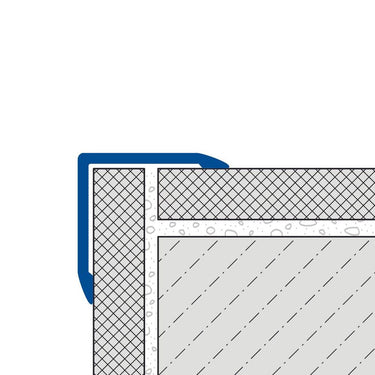 Kantenschutzprofil Aluminium eloxiert, gebürstet silber 20 mm, Breite 20 mm, Länge 250 cm für Aussenecken und stark beanspruchte Wandkanten