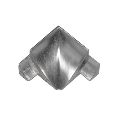 Innenecke für Wand-Boden-Anschlussprofil Metalldruckguss hochglanzeloxiert silber für 12 mm 2 Stück