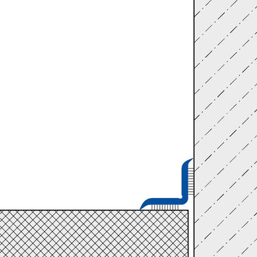 Sanitäranschlussprofil PVC weiss 10 mm Länge 50 m für Wand-Boden-Anschlüsse