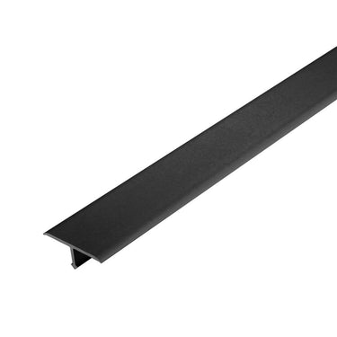 T-Übergangsprofil Aluminium pulverbeschichtet schwarz matt (RAL 9005) Breite 25 mm Länge 250 cm
