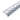 Quadratisches Treppenprofil Aluminium eloxiert silber 11 mm Breite 39 mm Länge 300 cm für Fliesenstufen