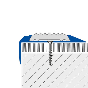 Treppeneinlage PVC gerillt grau Breite 28 mm, Länge 25 m