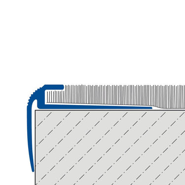 Treppenprofil Aluminium eloxiert silber Breite 32 mm, Höhe 5 mm, Länge 270 cm