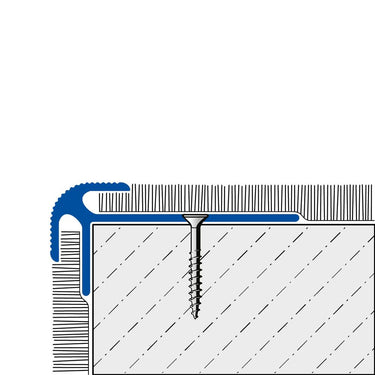 Treppenprofil Aluminium eloxiert silber Breite 45 mm, Höhe 5 mm, Länge 300 cm