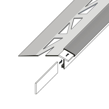 Tropfkantenprofil Aluminium silber 12 mm 5 cm