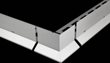 Aussenecke für Balkonwinkelprofil Aluminium pulverbeschichtet anthrazitgrau RAL 7016, für Profilhöhe 95 mm, 1 Stück
