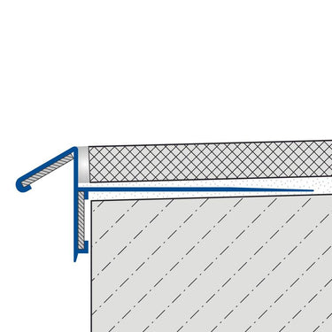 Balkon-Tropfkantenprofil Aluminium pulverbeschichtet anthrazitgrau RAL 7016, Höhe 11 mm, Länge 300 cm