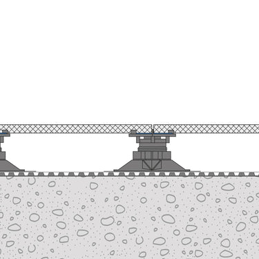 Drainagematte HDPE, PP grau, Länge 15 m x 8 mm