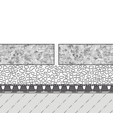 Drainagematte HDPE, PP grau, Länge 15 m x 8 mm