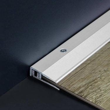 Wandanschlussprofil Aluminium eloxiert silber Höhe 3,5 mm, Länge 270 cm für Design- und Vinylbeläge