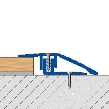Abschluss- Übergangsprofil Aluminium eloxiert titan Länge 270 cm für Parkett-, Laminat-, Teppich- und Designbeläge
