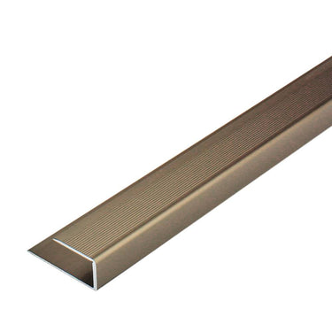 Anpassungsprofil Aluminium eloxiert titan Höhe 12 mm, Länge 270 cm