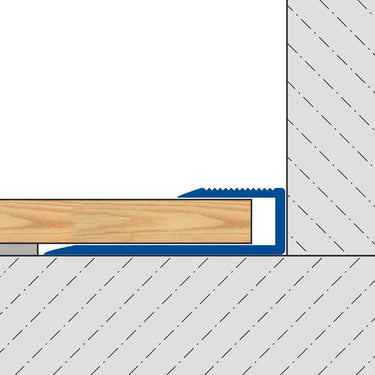 Anpassungsprofil Aluminium eloxiert titan Höhe 14 mm, Länge 270 cm