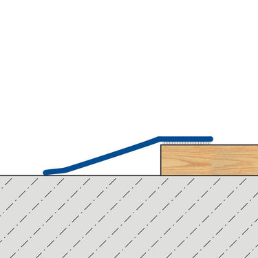 Abschluss- Übergangsprofil  für Bodenbeläge Edelstahl (V2A, 304) unbehandelt natur selbstklebend Breite 30 mm, Höhe 5 mm, Länge 270 cm