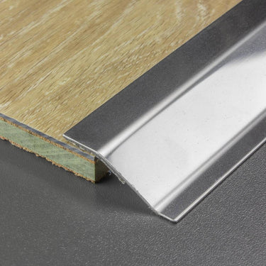 Abschluss- Übergangsprofil  für Bodenbeläge Edelstahl (V2A, 304) unbehandelt natur selbstklebend Breite 30 mm, Höhe 5 mm, Länge 270 cm