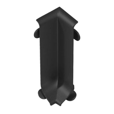Innenecke für Sockelprofil Aluminium pulverbeschichtet schwarz matt (RAL 9005) 80 mm 2 Stück