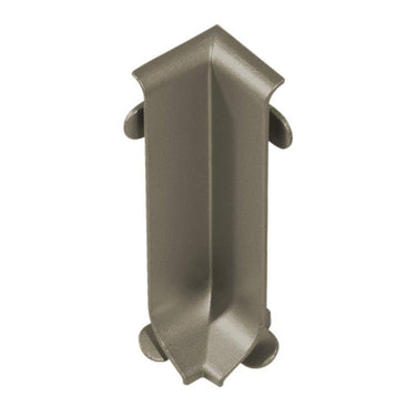 Innenecke für Sockelprofil Metalldruckguss eloxiert, gebürstet titan 60 mm 2 Stück