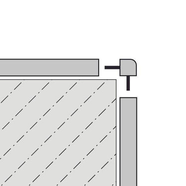 Aussenecke Aluminium pulverbeschichtet weiss Breite 10 mm, Höhe 60 mm