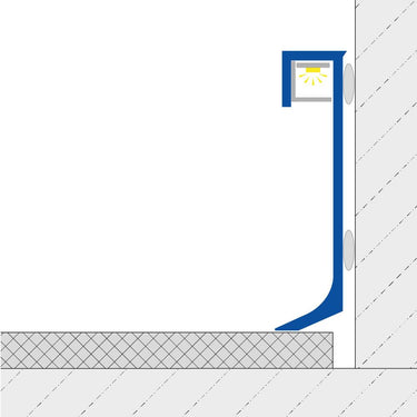 LED-Sockelprofil Aluminium eloxiert titan 60 mm, Länge 250 cm