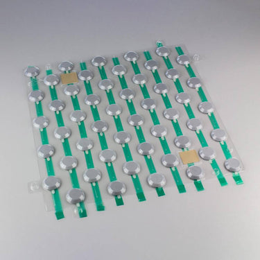 Taktile Noppenfolie TPU gerillt grau 5 mm 1 Stück für taktile Bodenindikatoren und Orientierungssysteme